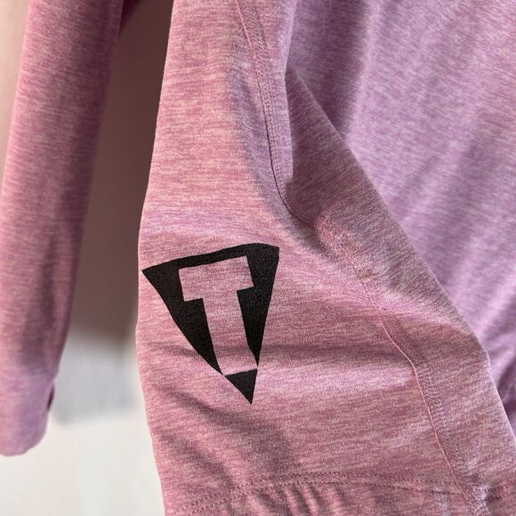 Title Boxing Nike Hoodie Women's Small Heathered Pink Lond Sleeve Lightweight - Picture 7 of 7